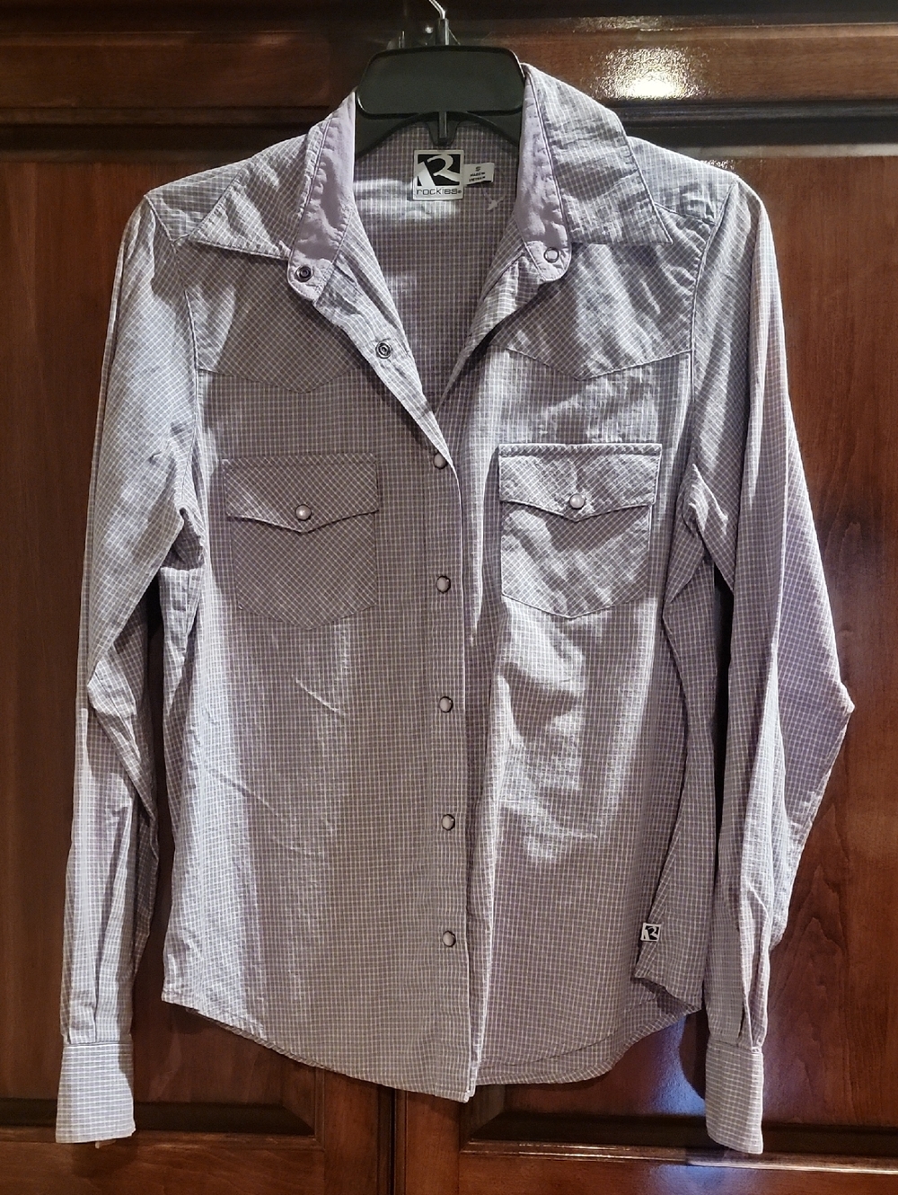 Rockies Purple Checked Button-Up Shirt